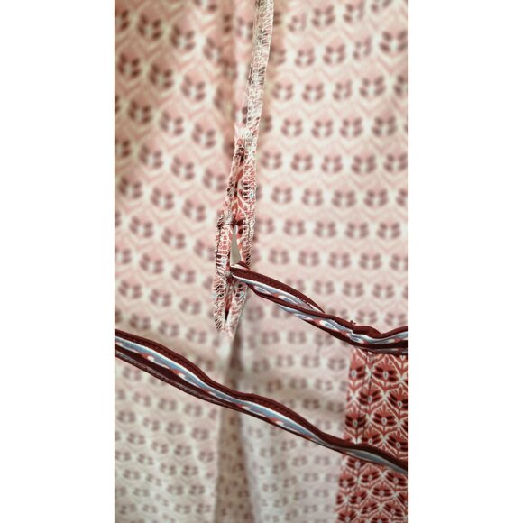 NWT Max Studio Women's XL Printed Wrap Dress Short Sleeves Pink/Red Geometric Pa - Picture 8 of 8